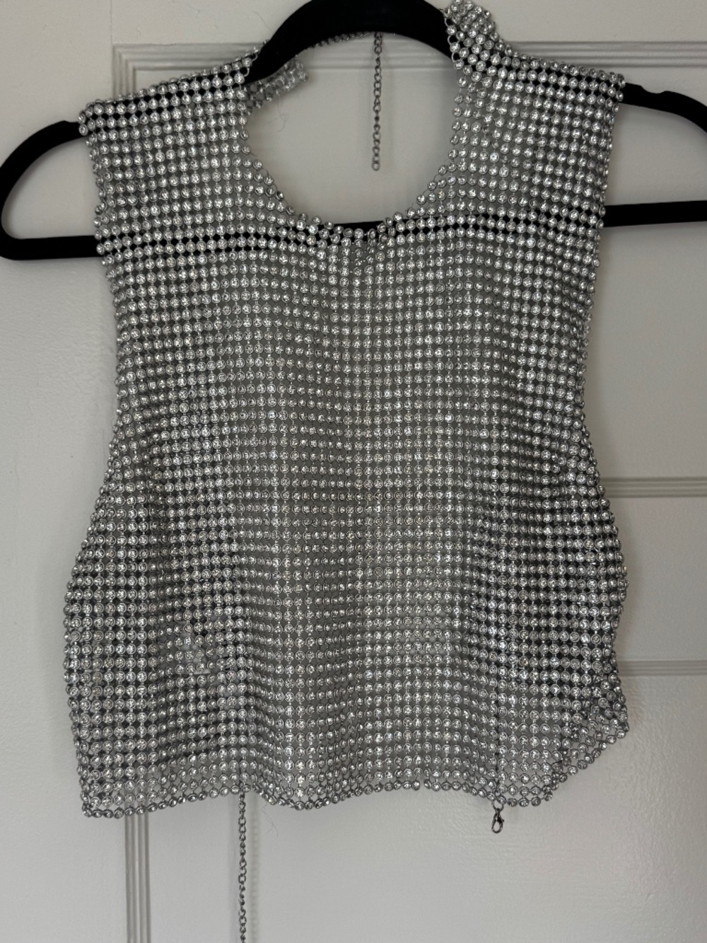 Silver Beaded Top